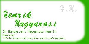 henrik magyarosi business card